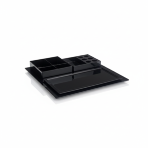 B Main Amenity Tray | Durable Black Melamine Hotel Tray