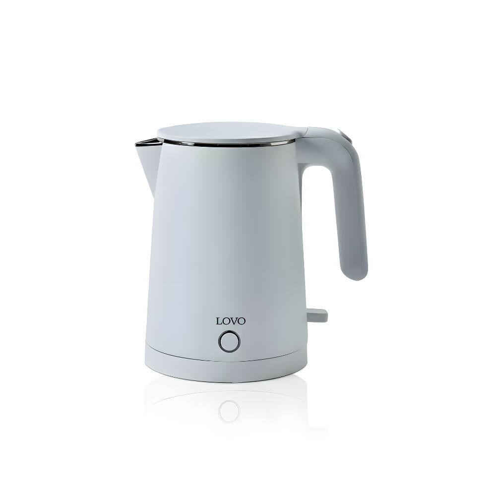 LOVOUK White Electric Kettle 1L | 1360W Fast Boil Stainless Steel Kettle