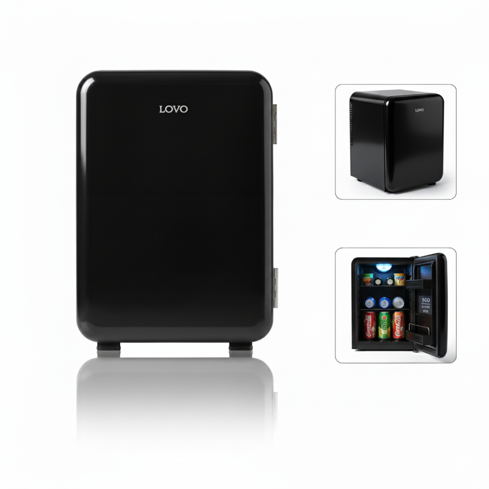LovoUK 40L Thermo Electric Mini Bar – Silent Cooling, Eco-Friendly Design & Magic Shelf Storage
