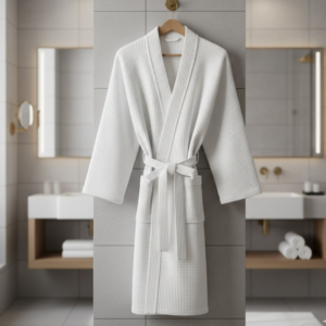 Bathrobe – Waffle (Free Size, 100% Cotton, 250gsm)